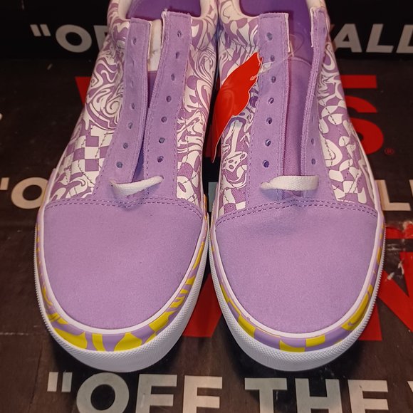 Vans Old Skool Men's 8/Women’s 9.5 stacked Wavy Daze Sheer Lilac VN0A4U15BD9 - Picture 7 of 12
